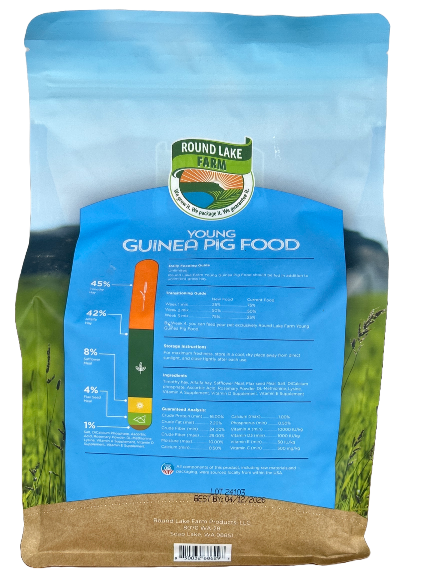 Round Lake Farm Young Guinea Pig Food